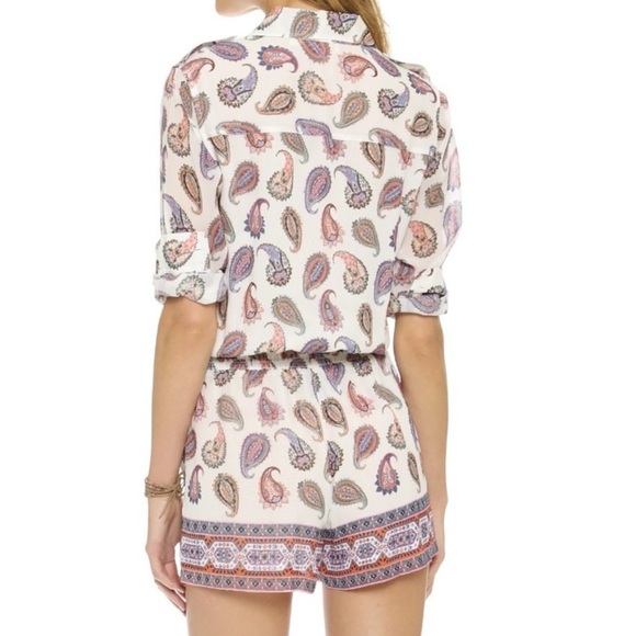 Tory Burch Brigitte Paisley Silk Romper Size Small - Picture 2 of 16